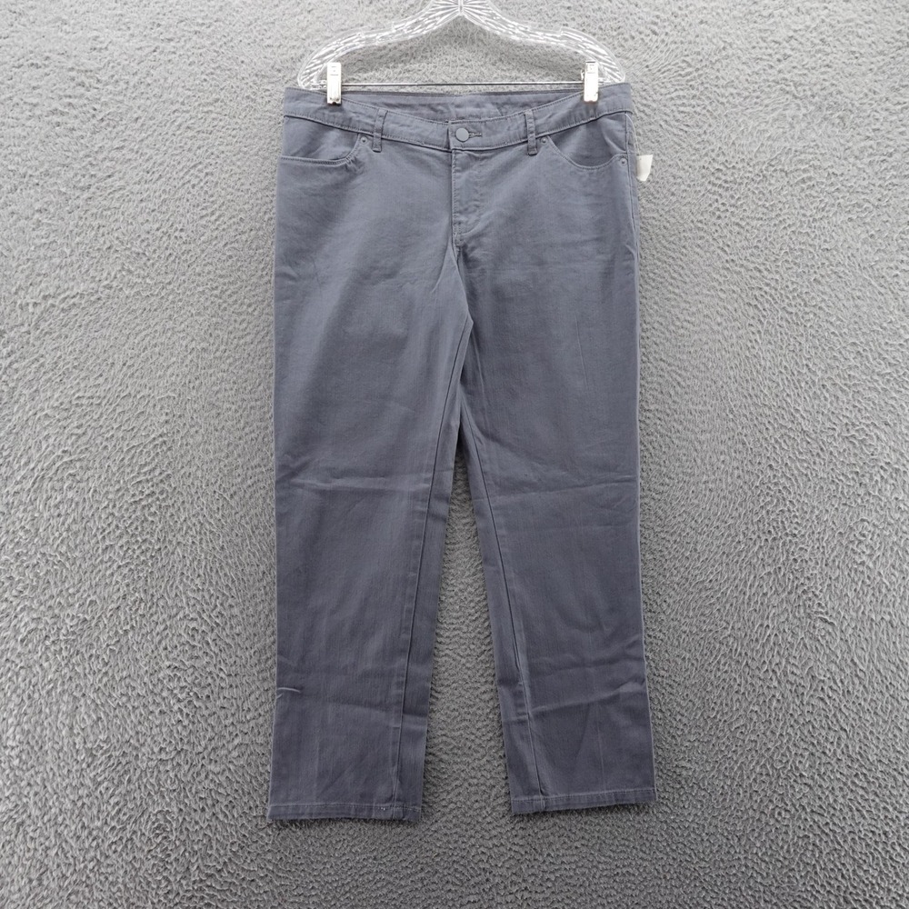 Norma Kamali Pants Size 10 Gray Slim Stretch Casual Trousers Womens Zip Ankle